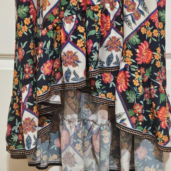 Flowy assymetric floral dress - Picture 4 of 7